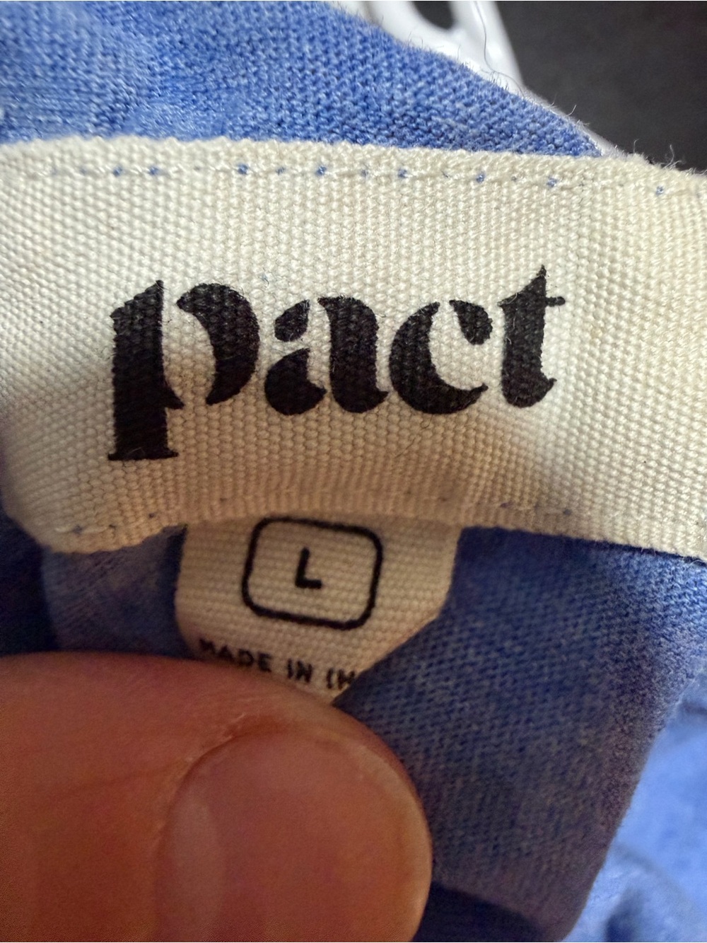 Pact organic cotton t shirt mini dress size large blue - Picture 3 of 4